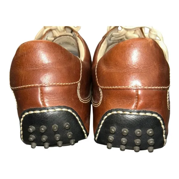Cole Haan Men’s Size 12 Lace-Up Driving Shoes Brown Air Grant Leather Sneakers