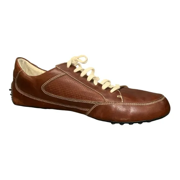 Cole Haan Men’s Size 12 Lace-Up Driving Shoes Brown Air Grant Leather Sneakers