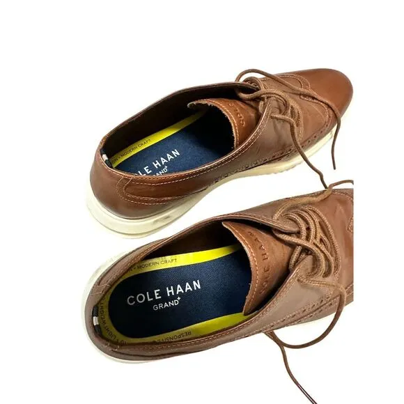 Cole Haan Men's Wingtip Oxford Shoes Brown Size 11 Dress Lace Up