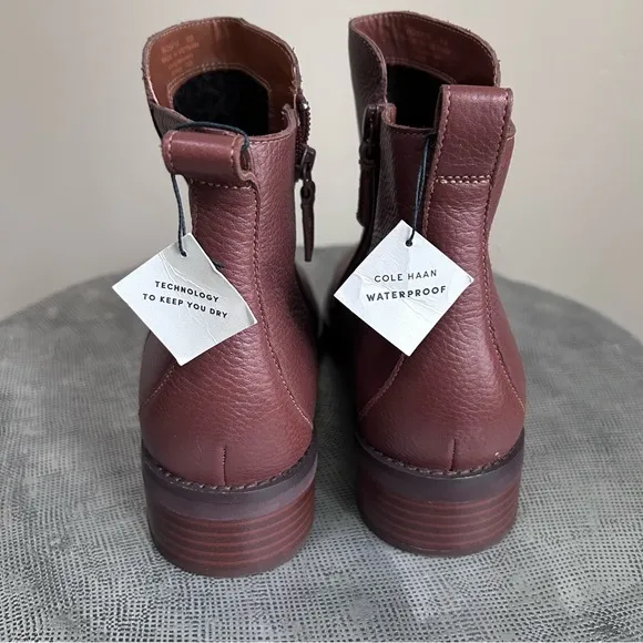 Cole Haan~ new~ Waterproof River Chelsea Sequoia Leather Ankle Boots in size 9