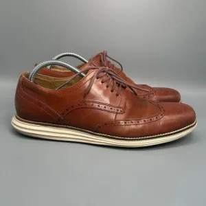 Cole Haan Original Grand Men's 10.5 Brown Leather Energyweave Wingtip Oxfords