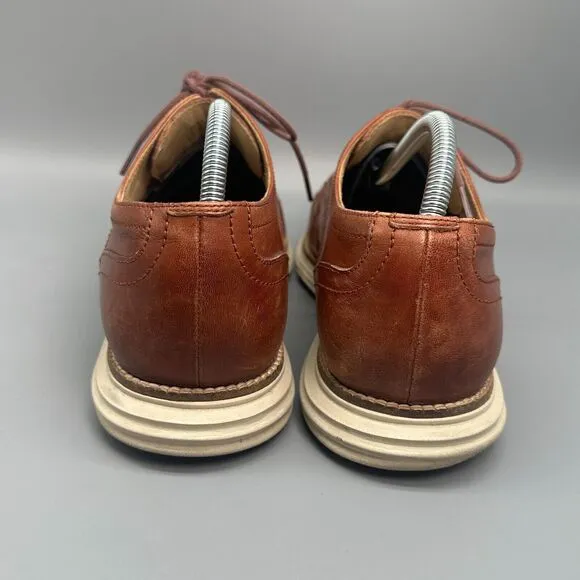 Cole Haan Original Grand Men's 10.5 Brown Leather Energyweave Wingtip Oxfords