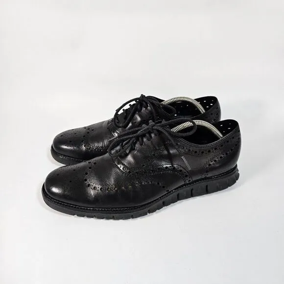 Cole Haan Shoes Men's 11.5 M Zerogrand Wingtip Oxford Leather Perforated Foam