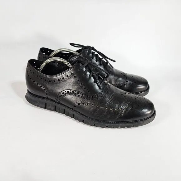 Cole Haan Shoes Men's 11.5 M Zerogrand Wingtip Oxford Leather Perforated Foam