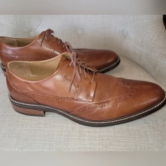 Cole Haan Shoes Men's Wingtip Oxford Brown Leather NEW Size 10.5 C20322