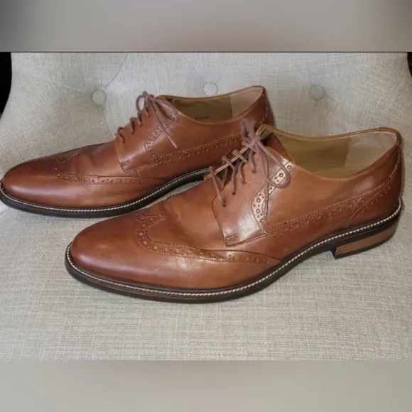 Cole Haan Shoes Men's Wingtip Oxford Brown Leather NEW Size 10.5 C20322