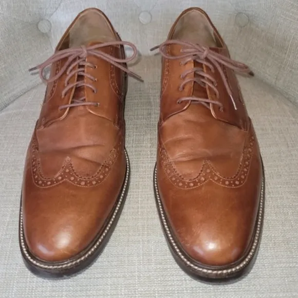 Cole Haan Shoes Men's Wingtip Oxford Brown Leather NEW Size 10.5 C20322