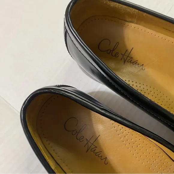 Cole Haan Size 11.5 D Pinch Buckle Kiltie Loafers Leather Office Dress Shoes