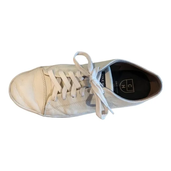 Cole Haan White Leather Trainers Size 7.5 GUC