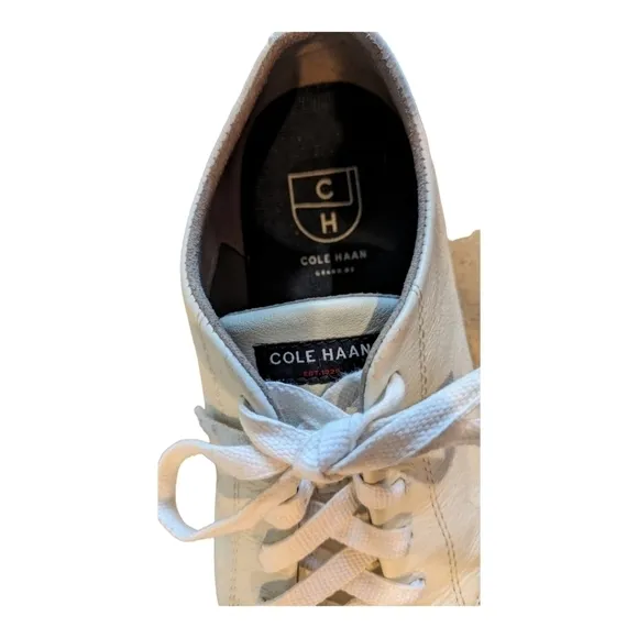 Cole Haan White Leather Trainers Size 7.5 GUC