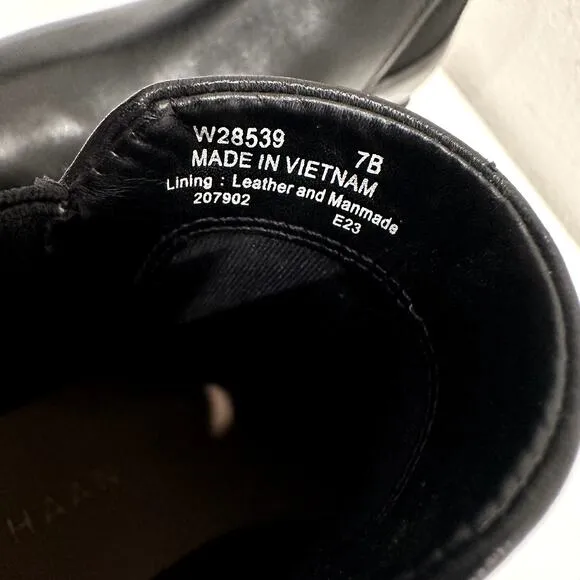 Cole Haan Women's Size 7 OrginalGrand Platform Waterproof Black Chelsea Boot