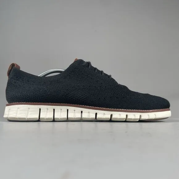 Cole Haan ZeroGrand Men’s 11 M Black Wingtip Oxford Casual Dress Shoe Stitchlite
