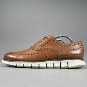 Cole Haan ZeroGrand Men’s Size 8.5 M Wingtip Oxford Brown Casual Dress Shoes GUC