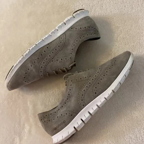 Cole Haan Zerogrand Wingtip Suede Sneakers Size 8.5