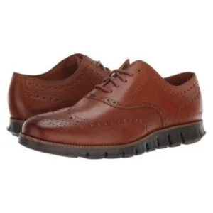 Cole Haan Zeroguard Wingtip Oxford British Tan Leather Java Sole Lace Up