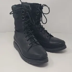 Cole Haan Black Leather Waterproof Boots, Women's 9