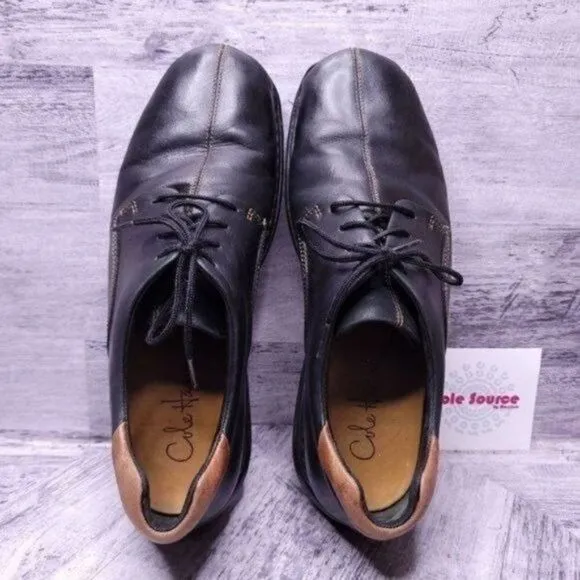 Cole Haan Zeno II Lace Up Leather Oxford Black Brown Men's sz 11