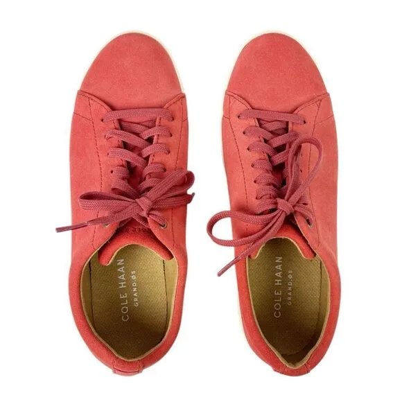 Cole Haan Grand OS Crosscourt II Orange Suede Sneakers 9.5