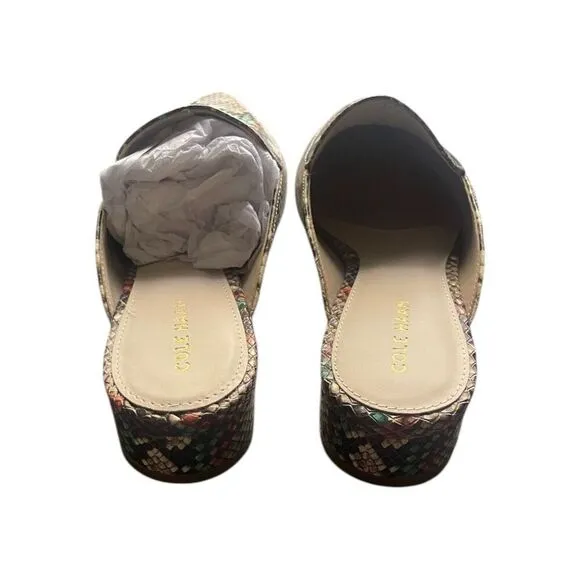 Cole Haan Piper Mule Snake Skin Womens Size 5.5 NEW WITH BOX