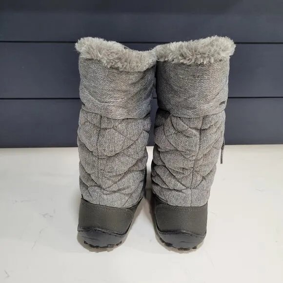Columbia Minx Mid Waterproof Omni Heat Quilted Gray Boots Size 7.5