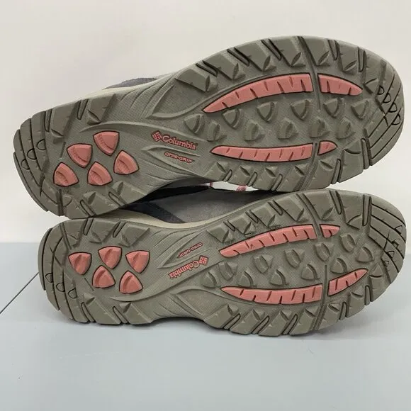 Columbia Newton Ridge Plus Mid Boots Waterproof Hiking Suede Gray Womens 10.5W