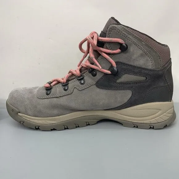 Columbia Newton Ridge Plus Mid Boots Waterproof Hiking Suede Gray Womens 10.5W