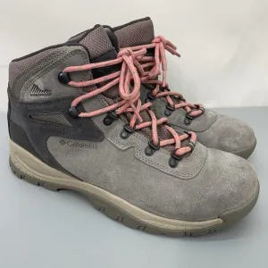 Columbia Newton Ridge Plus Mid Boots Waterproof Hiking Suede Gray Womens 10.5W