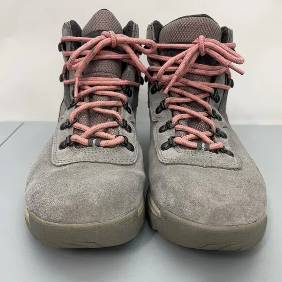 Columbia Newton Ridge Plus Mid Boots Waterproof Hiking Suede Gray Womens 10.5W