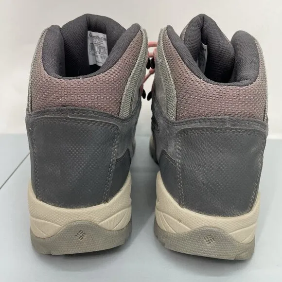 Columbia Newton Ridge Plus Mid Boots Waterproof Hiking Suede Gray Womens 10.5W