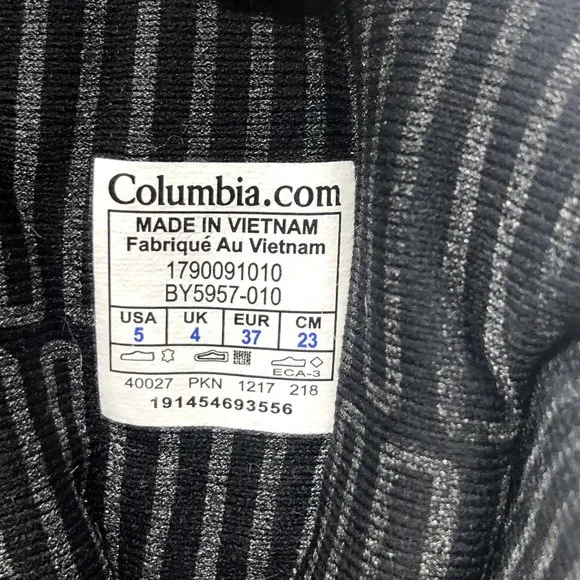 Columbia Waterproof 200 Grams Black Winter Boots, Size 5