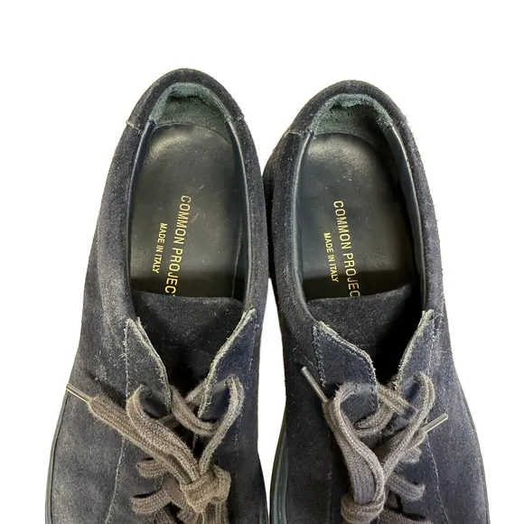 Common Projects Men's US 8 / EU 41 Achilles Suede Sneakers in Navy Blue 2152