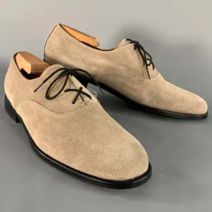 COMMON PROJECTS Taupe Suede Lace-Up Oxford Shoes