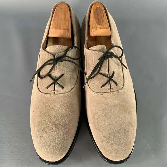 COMMON PROJECTS Taupe Suede Lace-Up Oxford Shoes
