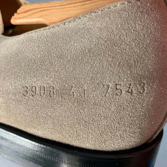 COMMON PROJECTS Taupe Suede Lace-Up Oxford Shoes