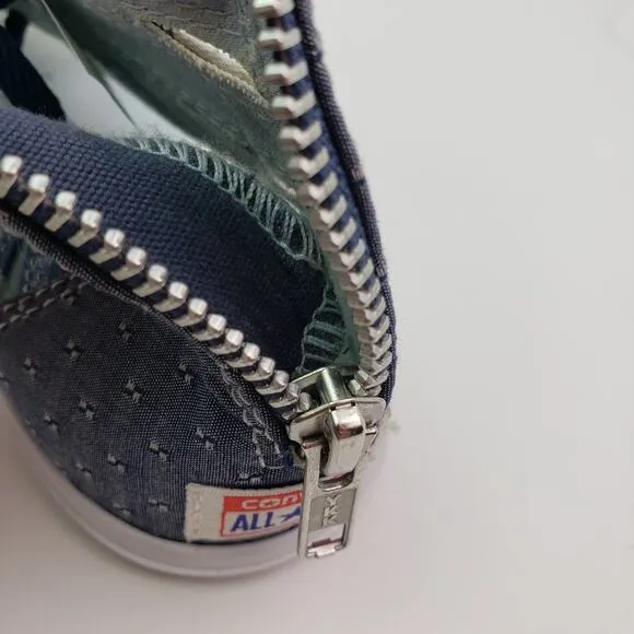 Converse All Star Gladiator Womens Size 7 Blue Denim Lace Zip Sandal Shoes 54724