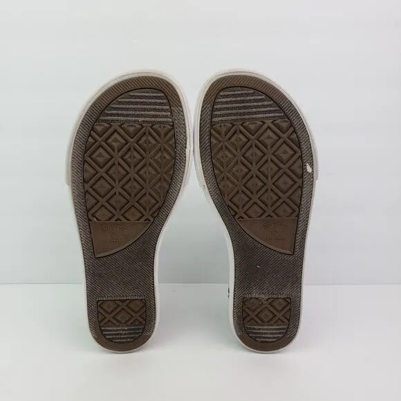 Converse All Star Gladiator Womens Size 7 Blue Denim Lace Zip Sandal Shoes 54724
