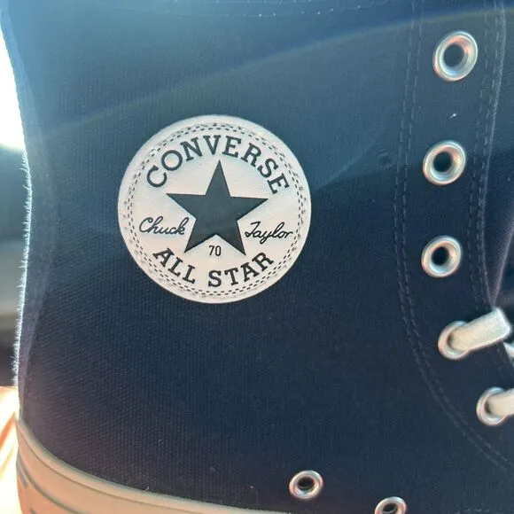 Converse Chuck 70 De Luxe Heel Hi Platform A12042C Navy White Size W11 M9 NIB