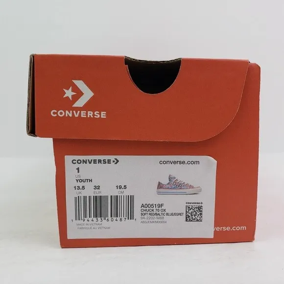 Converse Chuck 70 OX Kids Size 1Y Ice Cream Popsicle Low Sneaker Shoes A00519F