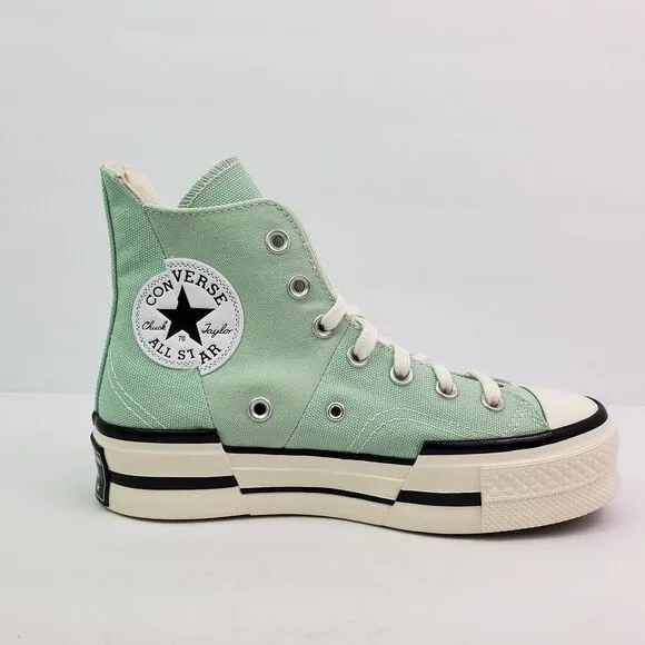 Converse Chuck 70 Plus HI Womens Size 7.5 Sticky Aloe Egret Black Sneaker Shoes