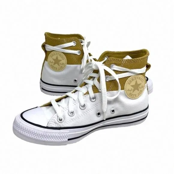 Converse Chuck Taylor High Top Sneakers Casual Men's A04511F Sesame White Shoes