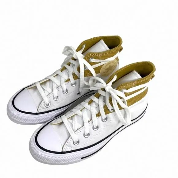 Converse Chuck Taylor High Top Sneakers Casual Men's A04511F Sesame White Shoes