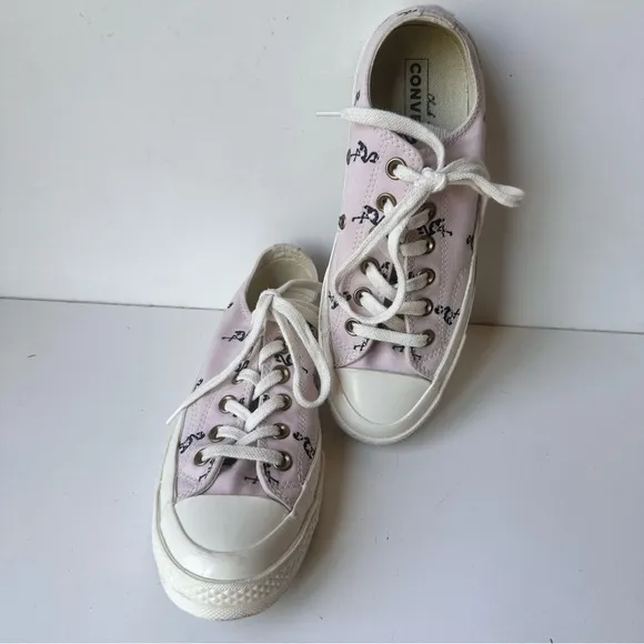 Converse Chuck Taylor Women’s Barely Rose With Dark Purple Flamingos Size:5