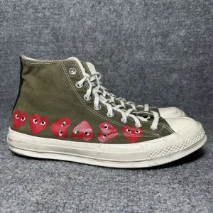 Converse Comme Des Garçons Play All Star Hi Green Casual Shoes Sneakers Size 11