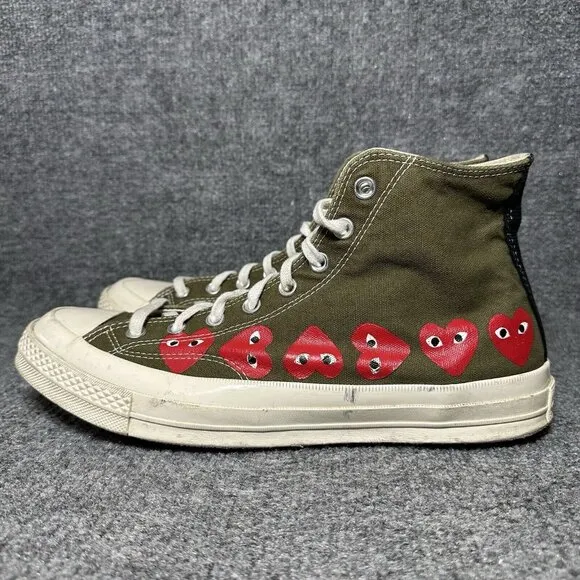 Converse Comme Des Garçons Play All Star Hi Green Casual Shoes Sneakers Size 11
