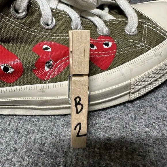 Converse Comme Des Garçons Play All Star Hi Green Casual Shoes Sneakers Size 11
