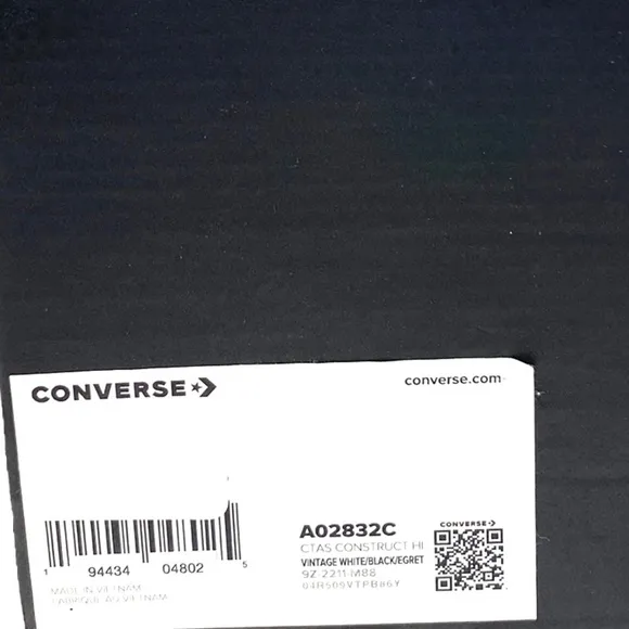 Converse Ctas Construct High Shoes Skate Men's Size Casual White Canvas A02832C