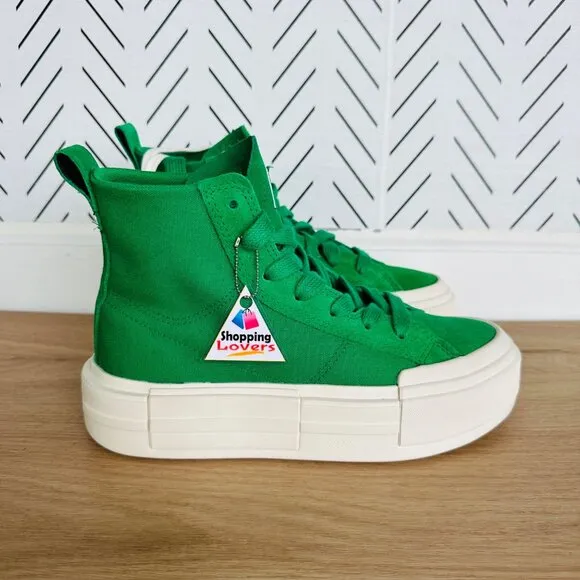 ⭐Converse Ctas Cruise Hi Mens Shoes Sz 6.5 Platform Canvas Suede Green A10239C⭐