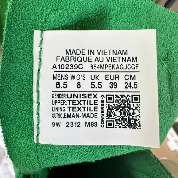 ⭐Converse Ctas Cruise Hi Womens Shoes Size 8 Platform Canvas Suede Green A10239C