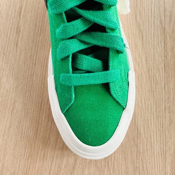 ⭐Converse Ctas Cruise Hi Womens Shoes Size 8 Platform Canvas Suede Green A10239C