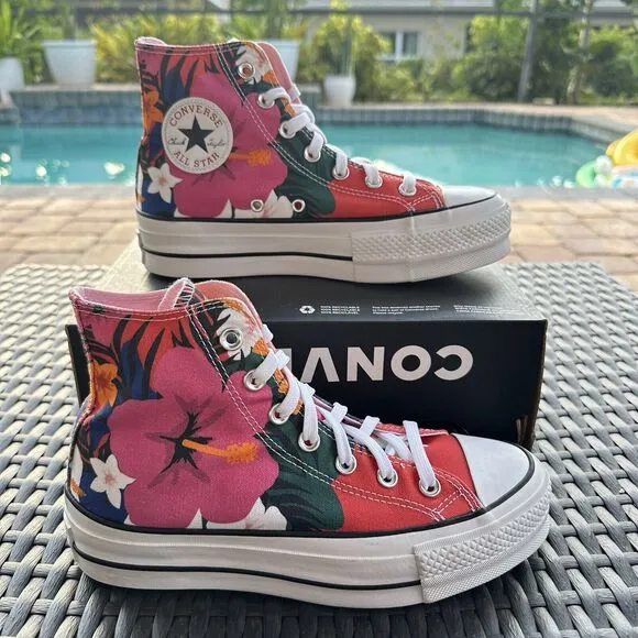 Converse CTAS Lift High Paradise Print Women's Shoes 563975C